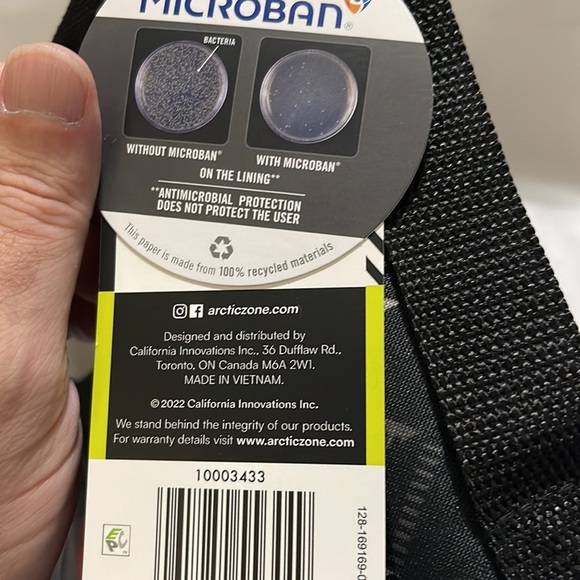 NWT Insulated Lunch Bag blue and green,abstract Fold Down Arctic Zone - Picture 5 of 8